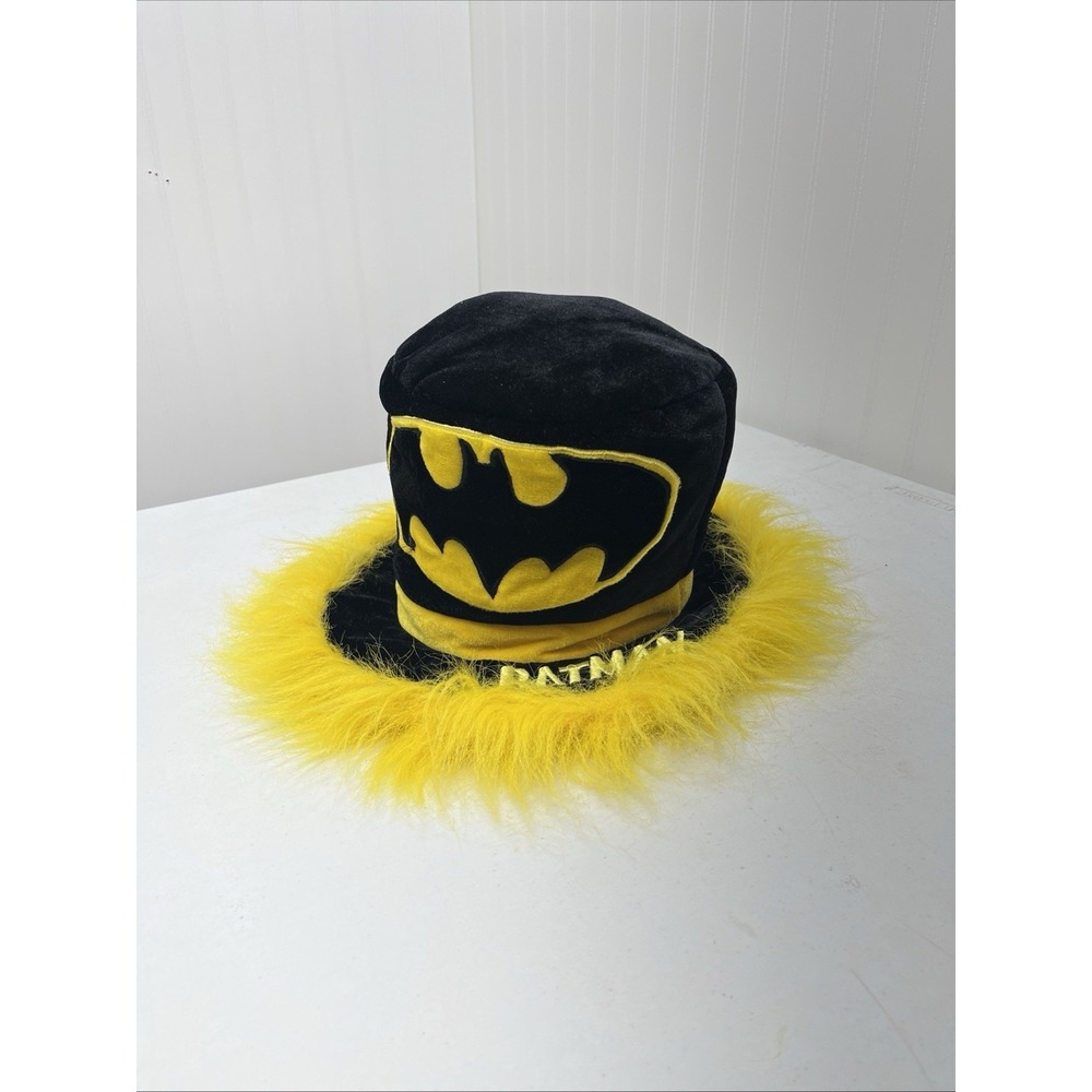 Vintage Batman Hat Top Hat (Black with Yellow fringes)